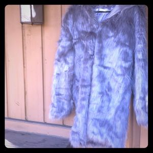 Men’s Grey Faux Fur Coat (NEW!)